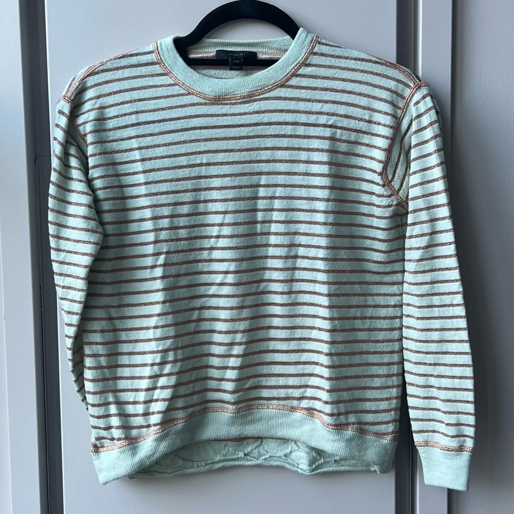 J.CREW Semi Sheer Striped Sweater